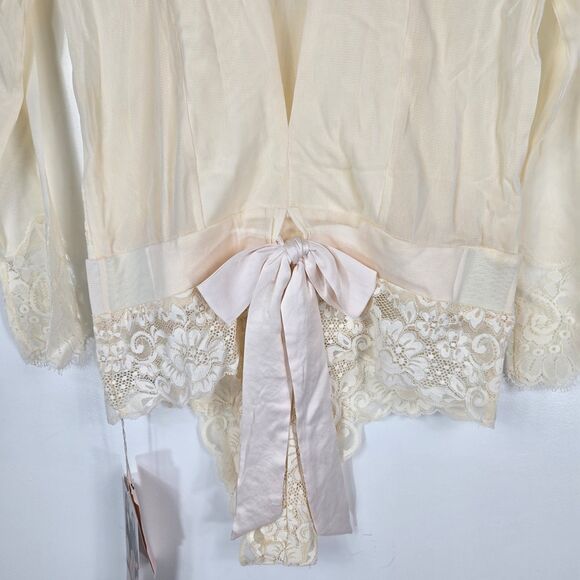 Free People x We Are HAH Women's Large Ivory Reversible Lacey Bodysuit NWT - Picture 9 of 11